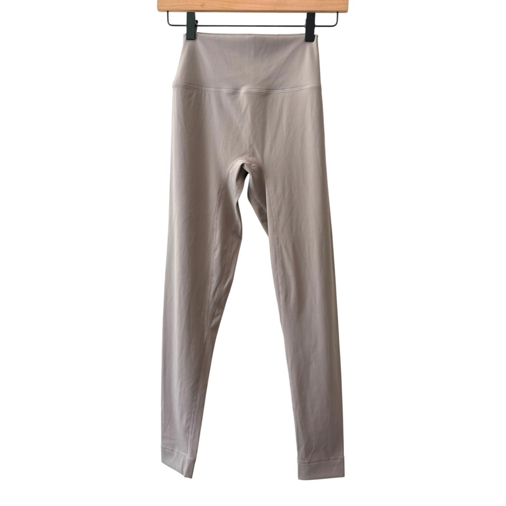 Set Active Sportbody Leggings Womens Medium Taupe Grey High Waisted Yoga Pants - Picture 2 of 5